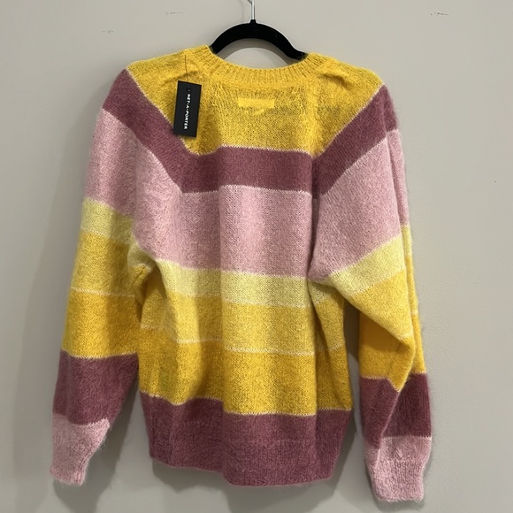 Isabel Marant Etoile Daniel Striped Mohair Blend Sweater Jumper Size 44 - Picture 8 of 11